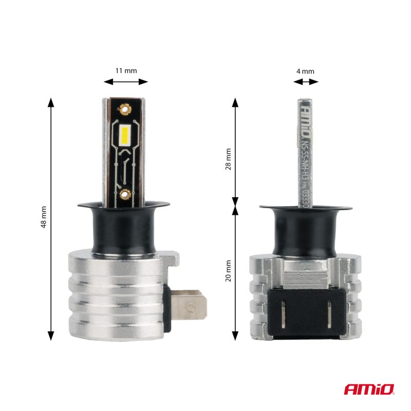 LED žiarovky hlavného svietenia H3 H-mini Series AMiO-03330 – Obrázok 3