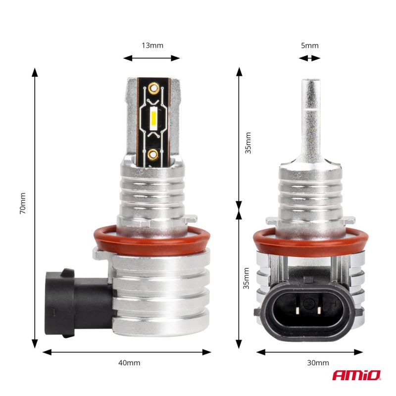 LED žiarovky hlavného svietenia H8/H9/H11/H16 H-mini Series AMiO-03333 – Obrázok 3