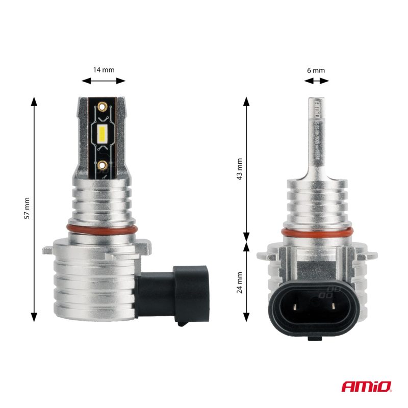 LED žiarovky hlavného svietenia HB3 9005/HIR1 9011/H10 H-mini Series AMiO-03334 – Obrázok 3