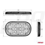 Mini svetelná lišta LED WLB78 magnet 293x171mm R65 R10 48LED 12/24V IP56 – Obrázok 9