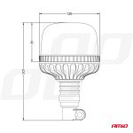 LED výstražný maják W25P 12/24V IP66 AMiO-03338 – Obrázok 6