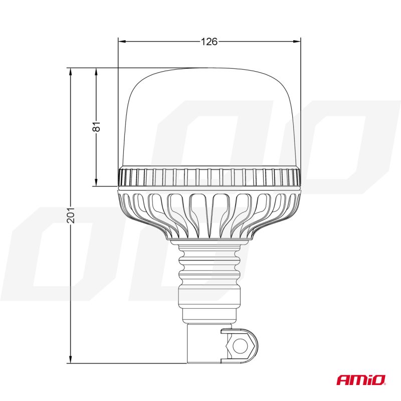LED výstražný maják W25P 12/24V IP66 AMiO-03338 – Obrázok 6