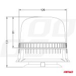 LED výstražný maják 24 LED W25M 12/24V AMiO-03340 – Obrázok 7