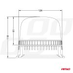 LED výstražný maják W25b 12/24V IP66 AMiO-03341 – Obrázok 6