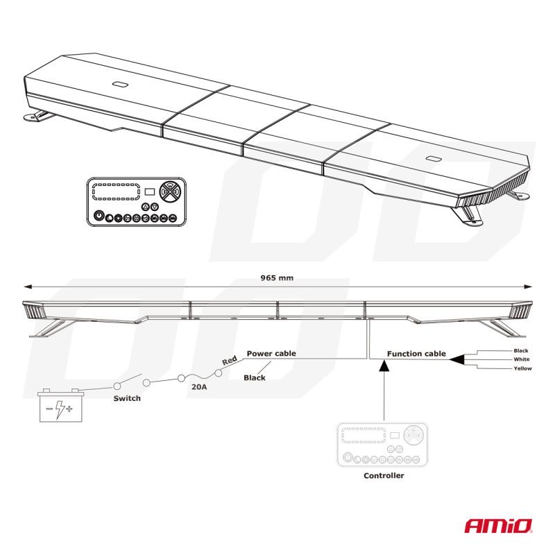 Svetelná lišta LED 156 LED 1168mm AMIO-03344 – Obrázok 11