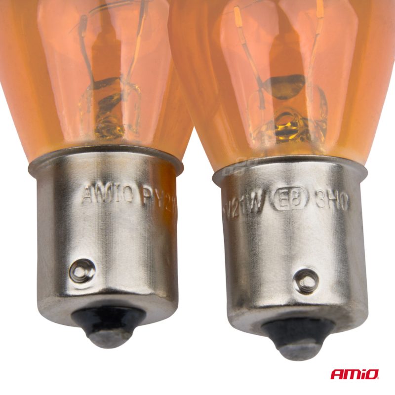 Halogénové žiarovky PY21W BAU15S 12V AMBER 2ks blister – Obrázok 3