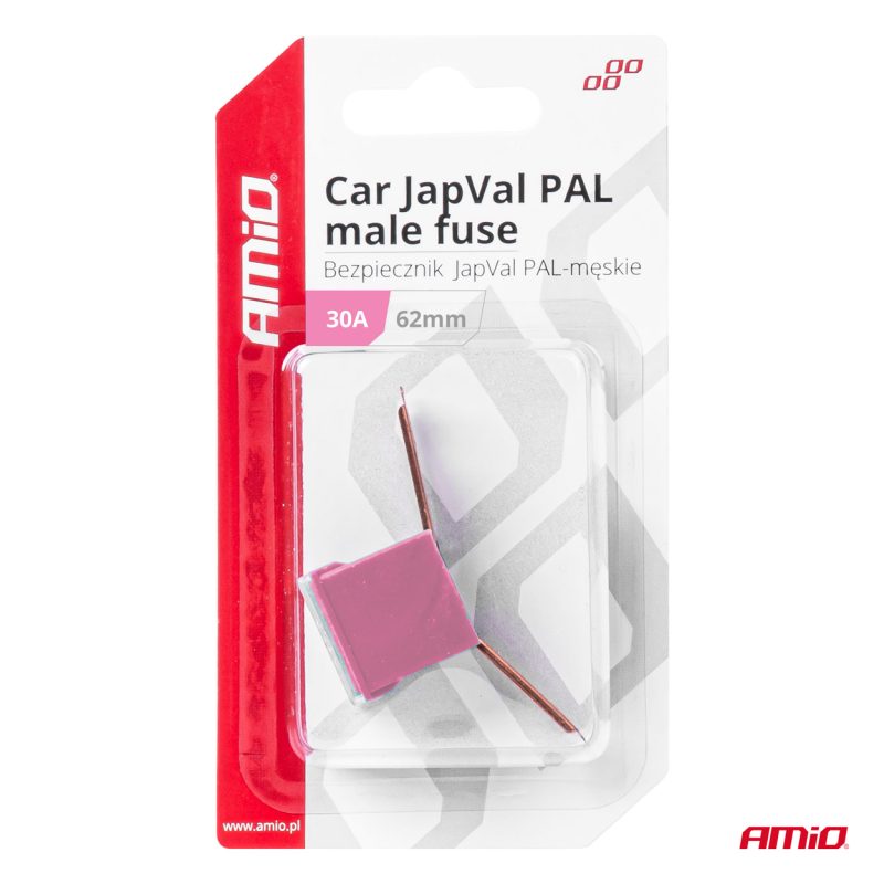 Poistky JAPVAL PAL samec 62mm 30A AMIO-03427 – Obrázok 3