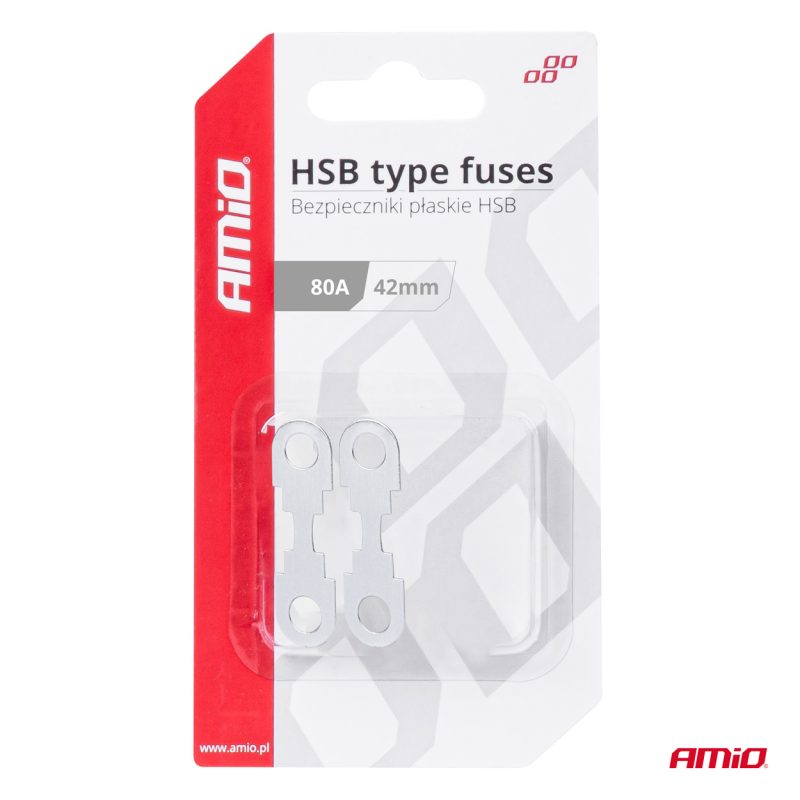 Ploché páskové poistky FLAT HSB 42mm 80A AMIO-03501 – Obrázok 3