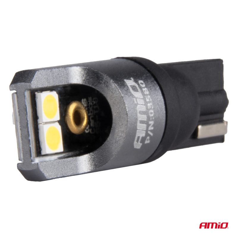 LED žiarovky FULL CANBUS PRO T10 W5W 4x3030 SMD biele 12V 24V AMIO-03580 – Obrázok 3