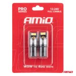 LED žiarovky FULL CANBUS PRO T10 W5W 4x3030 SMD biele 12V 24V AMIO-03580 – Obrázok 4