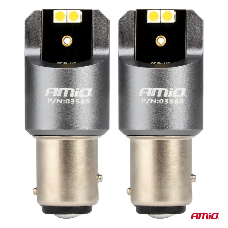 LED žiarovky CANBUS PRO series BAY15D P21/5W 4x3030 SMD White 12/24V AMIO-03585 – Obrázok 2