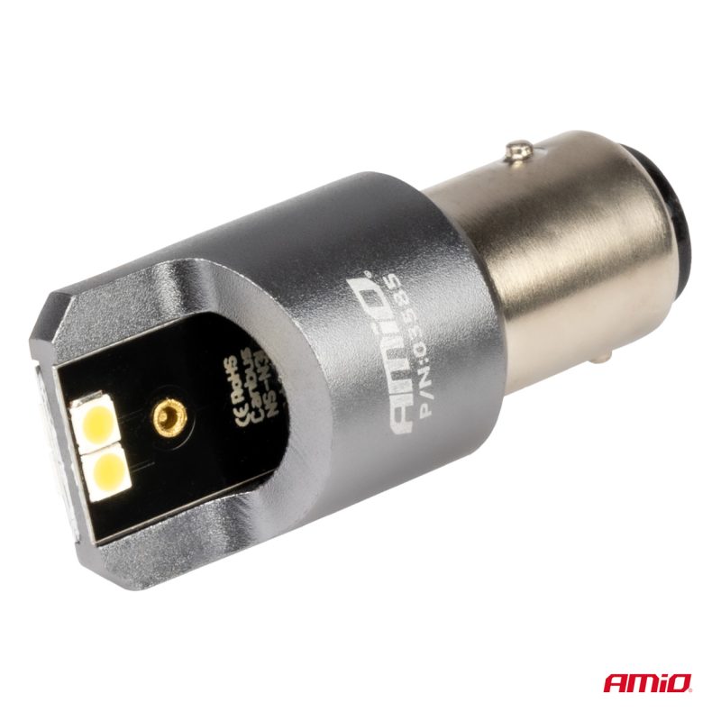LED žiarovky CANBUS PRO series BAY15D P21/5W 4x3030 SMD White 12/24V AMIO-03585 – Obrázok 3