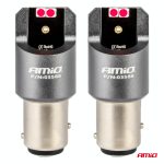 LED žiarovky CANBUS PRO series BAY15D P21/5W 4x3030 SMD Red 12/24V AMIO-03586 – Obrázok 2