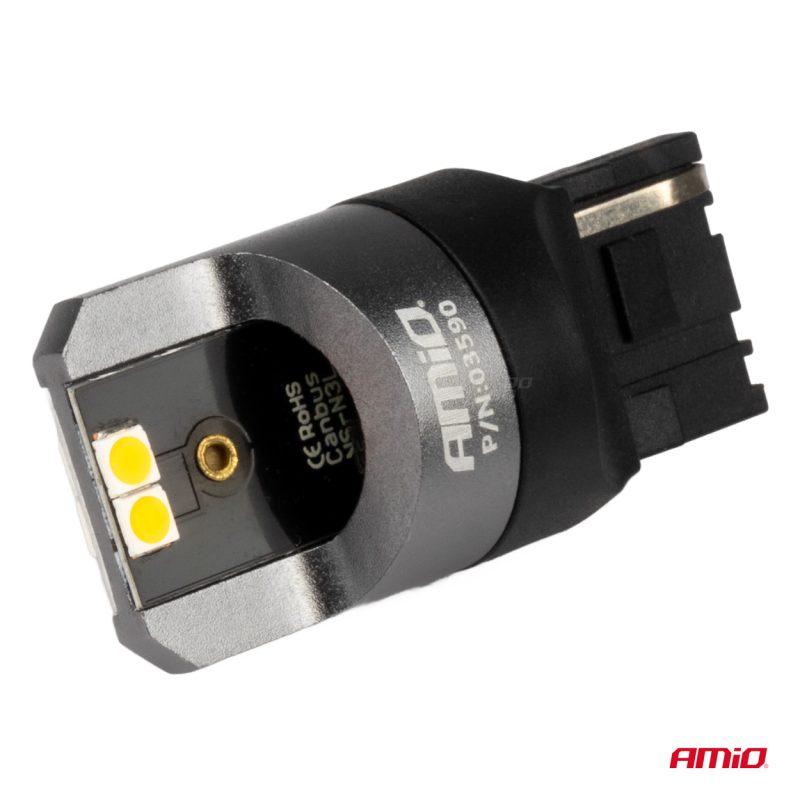 LED CANBUS PRO series 7440 WY21W 4x3030 SMD Orange 12/24V CANBUS AMIO-03590 – Obrázok 3