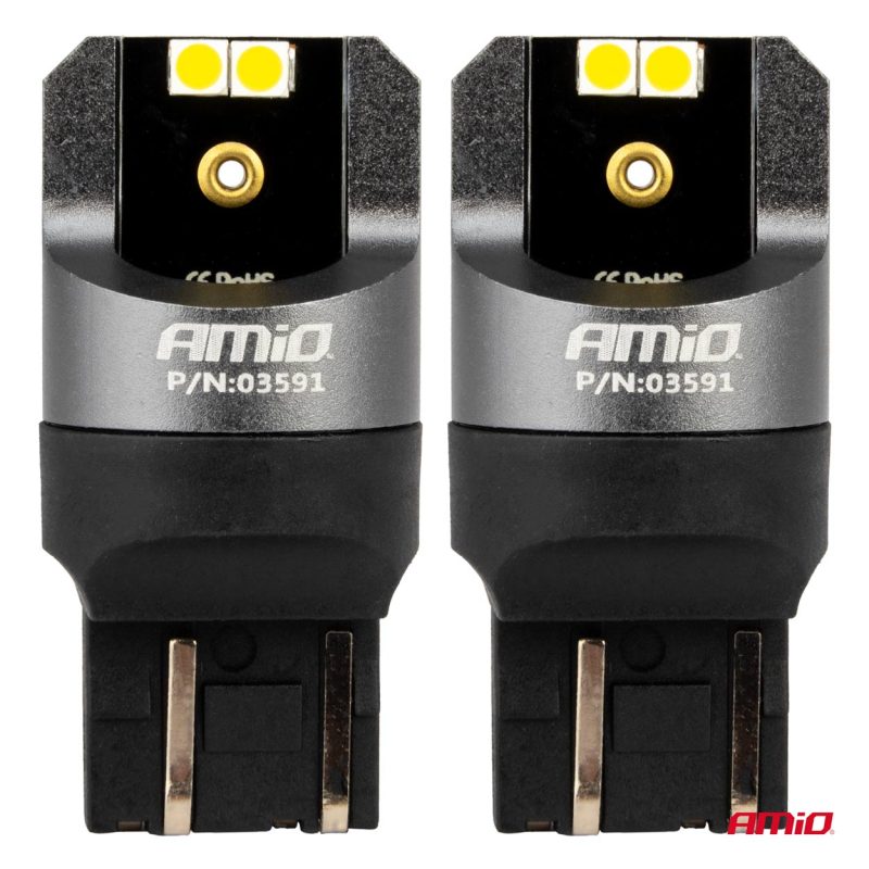 LED žiarovky CANBUS PRO series 7443 W21/5W 4x3030 SMD White 12/24V AMIO-03591 – Obrázok 2