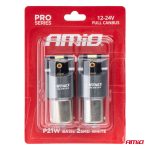 LED žiarovky FULL CANBUS PRO BA15S P21W 2x1860SMD biele12V 24V AMIO-03593 – Obrázok 4