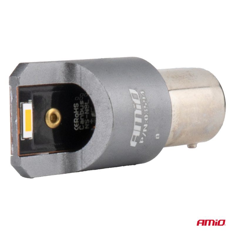 LED žiarovky FULL CANBUS PRO PY21W 2x1860 SMD amber 12V 24V AMIO-03594 – Obrázok 3