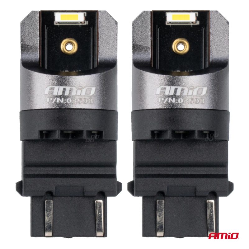 LED žiarovky FULL CANBUS PRO P27/7W 2x3157 SMD biele 12V 24V AMIO-03598 – Obrázok 2