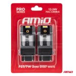 LED žiarovky FULL CANBUS PRO P27/7W 2x3157 SMD biele 12V 24V AMIO-03598 – Obrázok 4