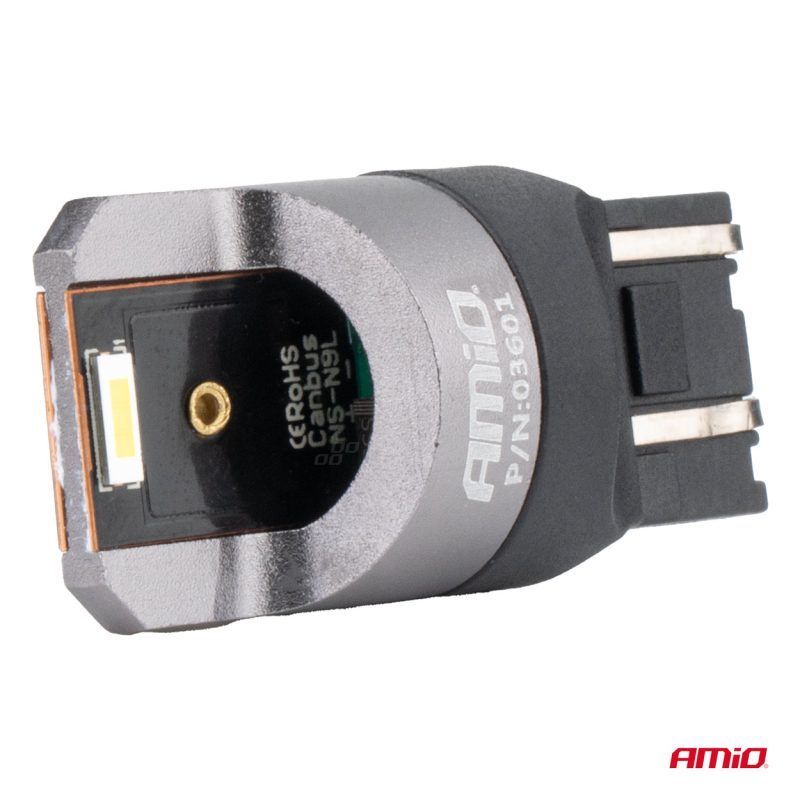 LED žiarovky FULL CANBUS PRO W21/5W 2x1860 SMD biele 12V 24V AMIO-03601 – Obrázok 3
