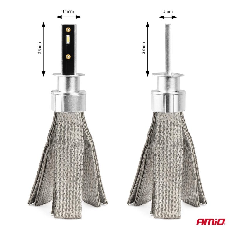 LED žiarovky hlavného svietenia FLEX+ H1 canbus 6000K 12V 24V AMIO-03655 – Obrázok 2