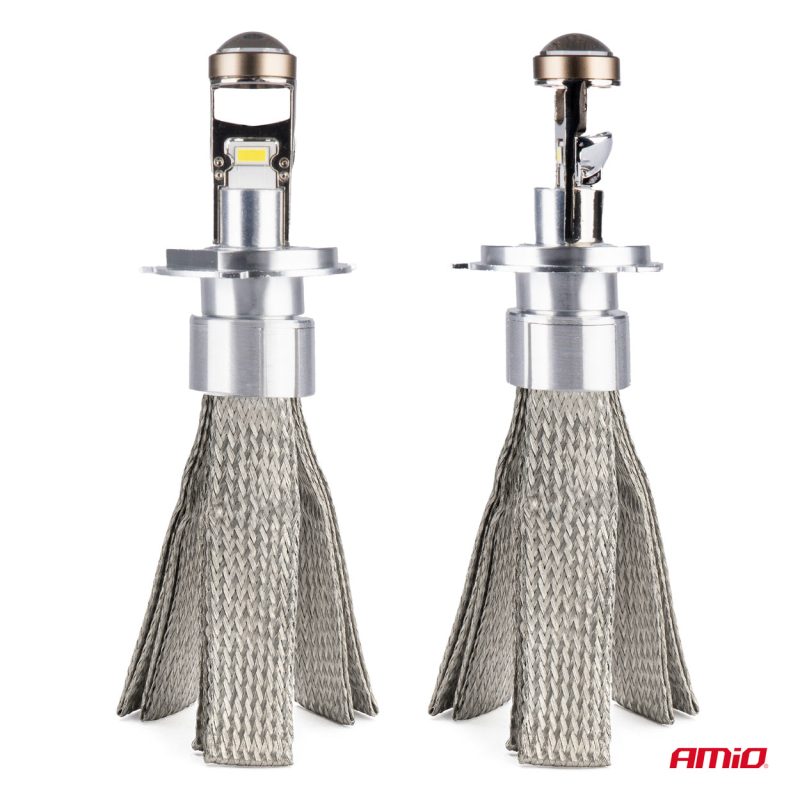 LED žiarovky do auta FLEX+ séria H4 šošovky 12V 24V 6000K Canbus AMIO-03658 – Obrázok 2