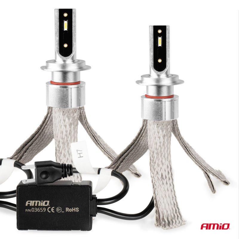 LED žiarovky hlavného svietenia FLEX+ H7 canbus 6000K 12V 24V AMIO-03659 – Obrázok 4