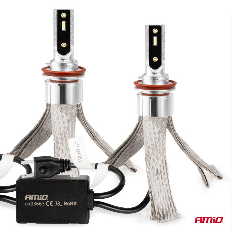 LED žiarovky hlavného svietenia FLEX+ H8 H9 H11 H16 canbus 6000K 12V 24V AMIO-03663 – Obrázok 4