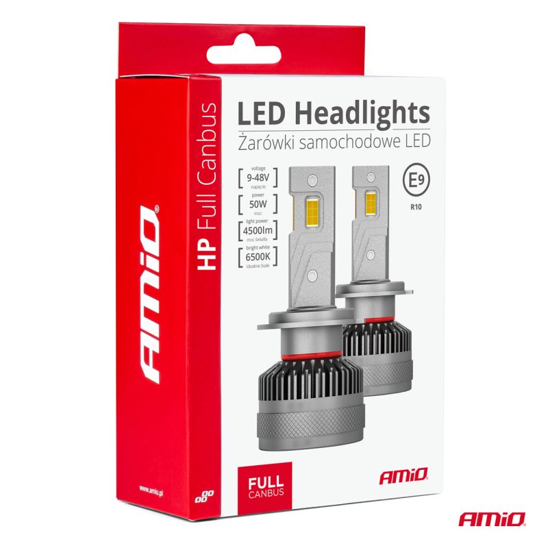 LED žiarovky hlavného svietenia H8/H9/H11/H16 HP séria Full Canbus AMiO-03677 – Obrázok 9