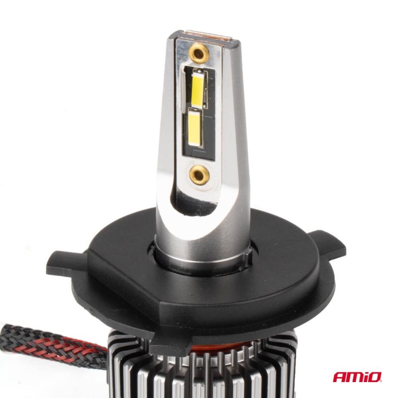 LED žiarovky hlavného svietenia K3 H4/H19 12V 6000K canbus AMIO-03682 – Obrázok 3