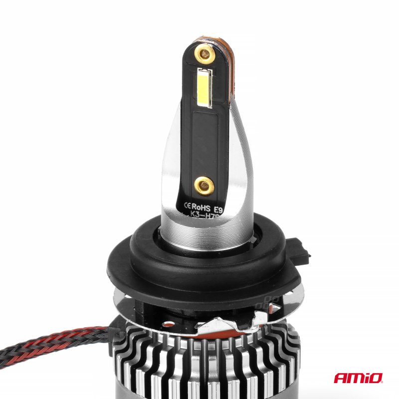 LED žiarovky hlavného svietenia K3 H7-6 12V 6000K canbus AMIO-03685 – Obrázok 3