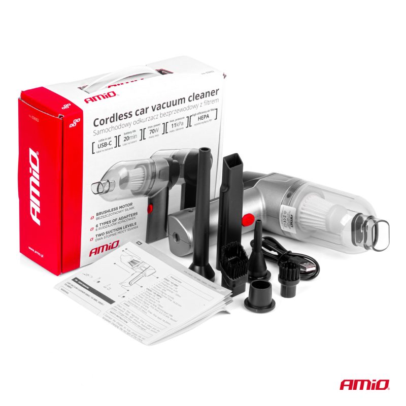 Bezdrôtový vysávač do auta HEPA AMIO-03693 – Obrázok 13