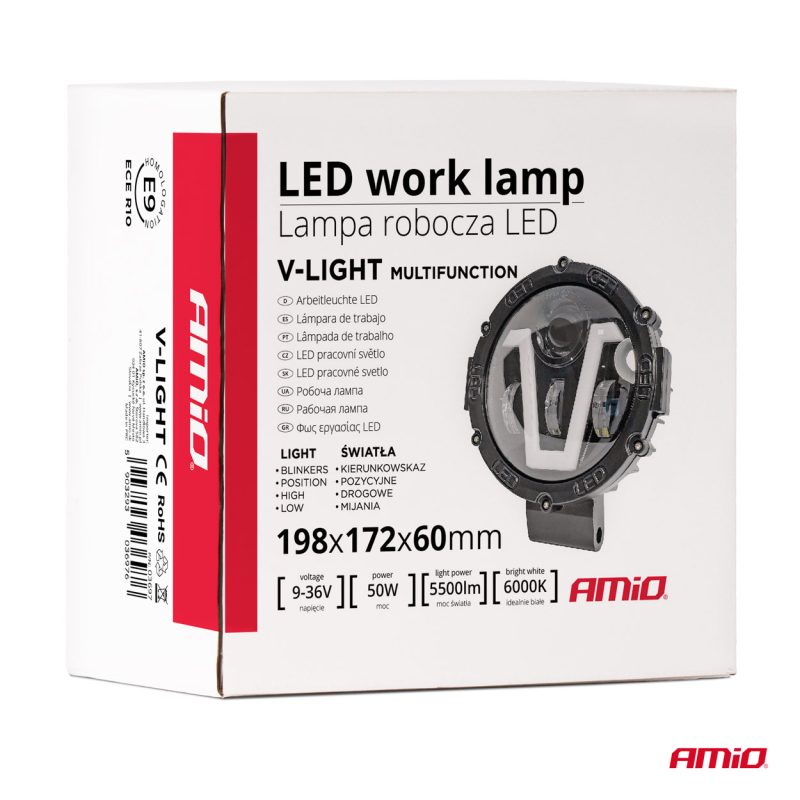 Pracovné LED svetlo Multifunction 9-36V 50W AMIO-03697 – Obrázok 8