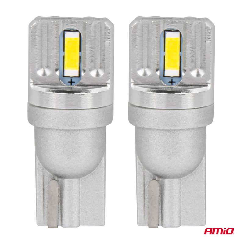 LED žiarovky STANDARD T10 W5W 2x1860 SMD White 12V/24V AMIO-03719 – Obrázok 2