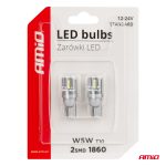 LED žiarovky STANDARD T10 W5W 2x1860 SMD White 12V/24V AMIO-03719 – Obrázok 4
