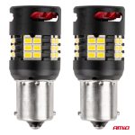 LED žiarovky CANBUS PRO series 1156 BA15S P21W R10W R5W 24x3020 SMD FAN White 12V/24V AMIO-03721 – Obrázok 2
