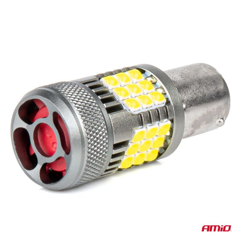LED žiarovky CANBUS PRO series 1156 BA15S P21W R10W R5W 36x3030 SMD FAN White 12V/24V AMIO-03722 – Obrázok 3