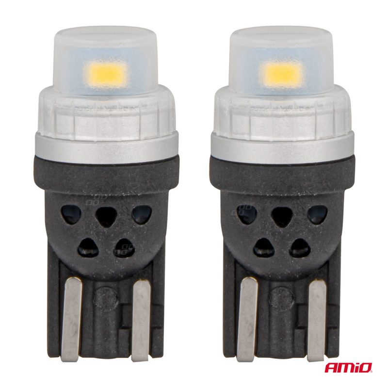 LED žiarovky 360 Pure Light Series STANDARD T10 W5W 2x3020 SMD White 12V/24V AMIO-03726 – Obrázok 2