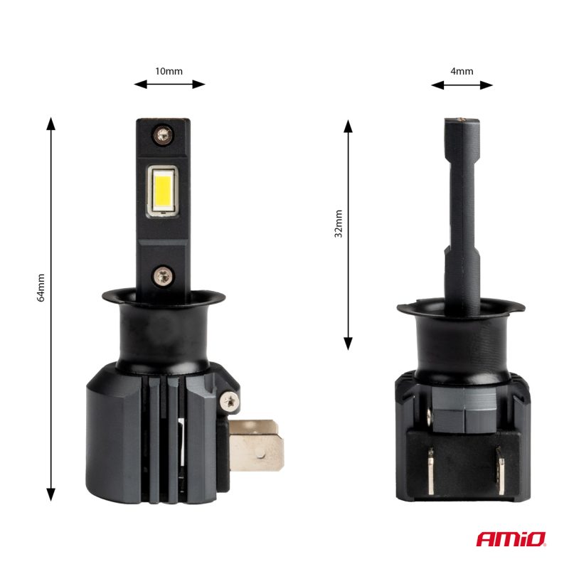 LED žiarovky X4-series AVIATOR H3 6500K max 44W AMIO-03762 – Obrázok 3