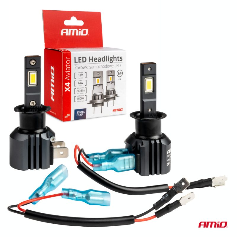 LED žiarovky X4-series AVIATOR H3 6500K max 44W AMIO-03762 – Obrázok 5