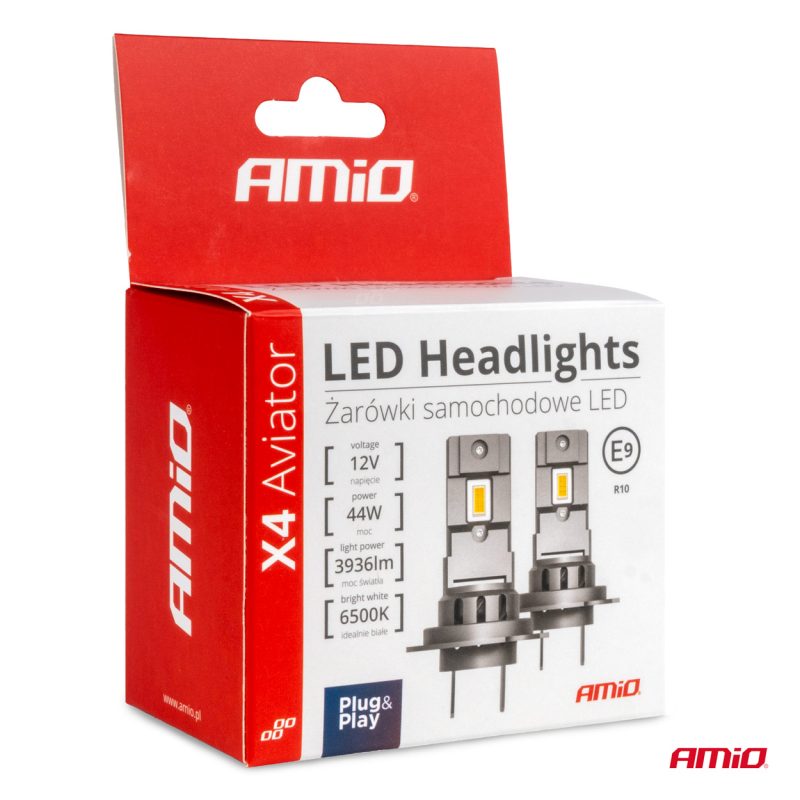 LED žiarovky X4-series AVIATOR H3 6500K max 44W AMIO-03762 – Obrázok 6