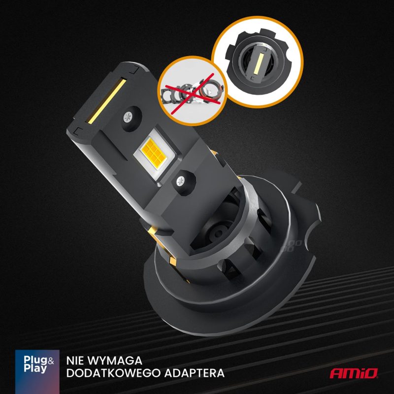 LED žiarovky X4-series AVIATOR H7/H18 6500K max 44W AMIO-03764 – Obrázok 6