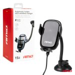 Automatický držiak telefónu s bezdrôtovým indukčným nabíjaním 15W AMIO-03780 – Obrázok 3