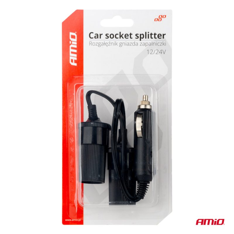 Rozdeľovač 12V 24V zásuvky zapaľovača do auta AMIO-03801 – Obrázok 3
