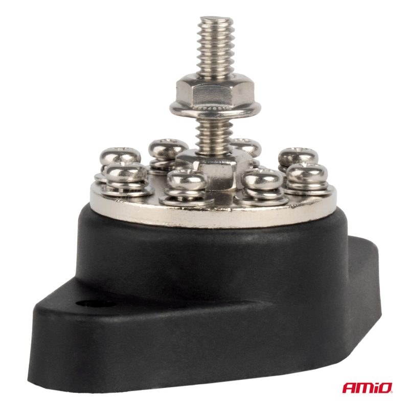 Prípojnicový blok konektora batérie 8 násobná prípojnica max. 48V 160A AMiO-03807 – Obrázok 2