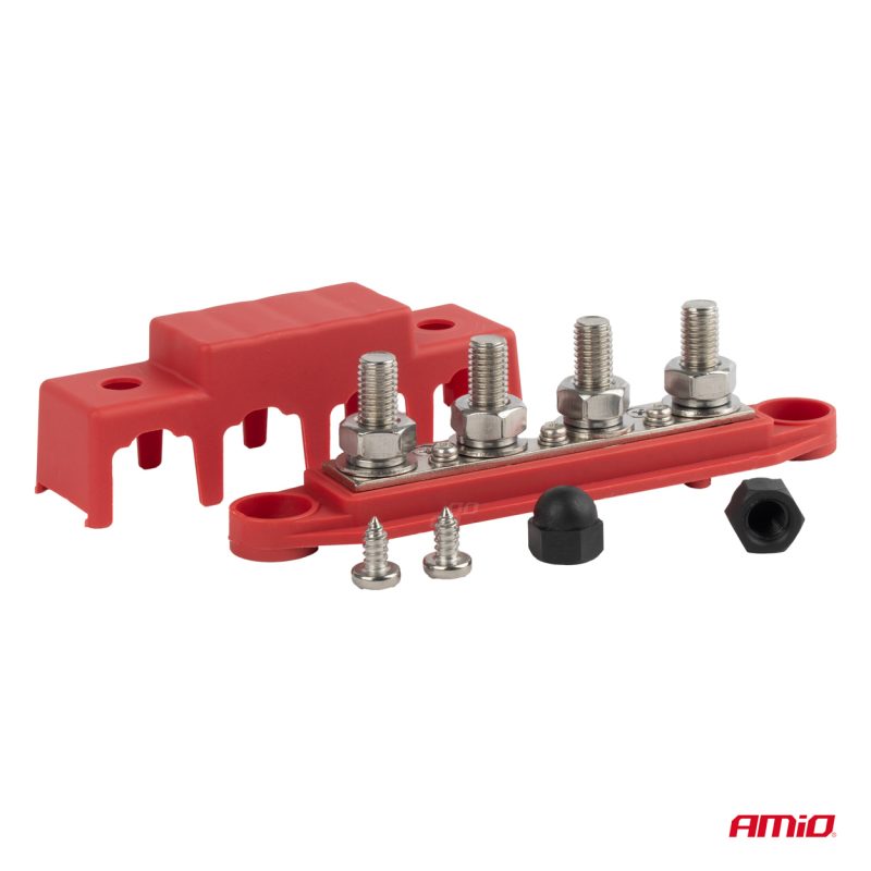 Uzemňovací blok plus prípojnica M10 12V - 48V 250A AMIO-03812 – Obrázok 3