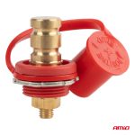 Konektor napájania batérie červený s krytkou 3/8 M10 12V 24V 48V 250A AMIO-03814 – Obrázok 3
