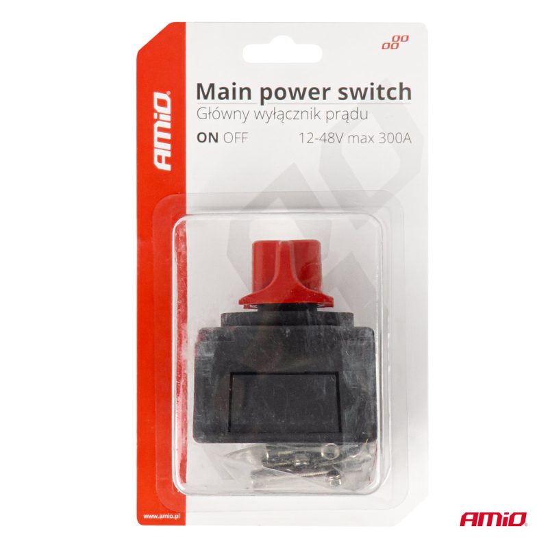 Hlavný vypínač autobatérie hebel 12-48V max.300A AMiO-03838 – Obrázok 6