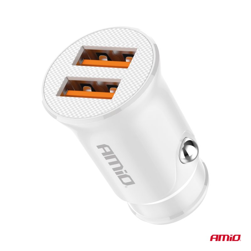 Nabíjačka do auta 2x USB-A 2.1A 12/24V AMiO-03872 – Obrázok 4