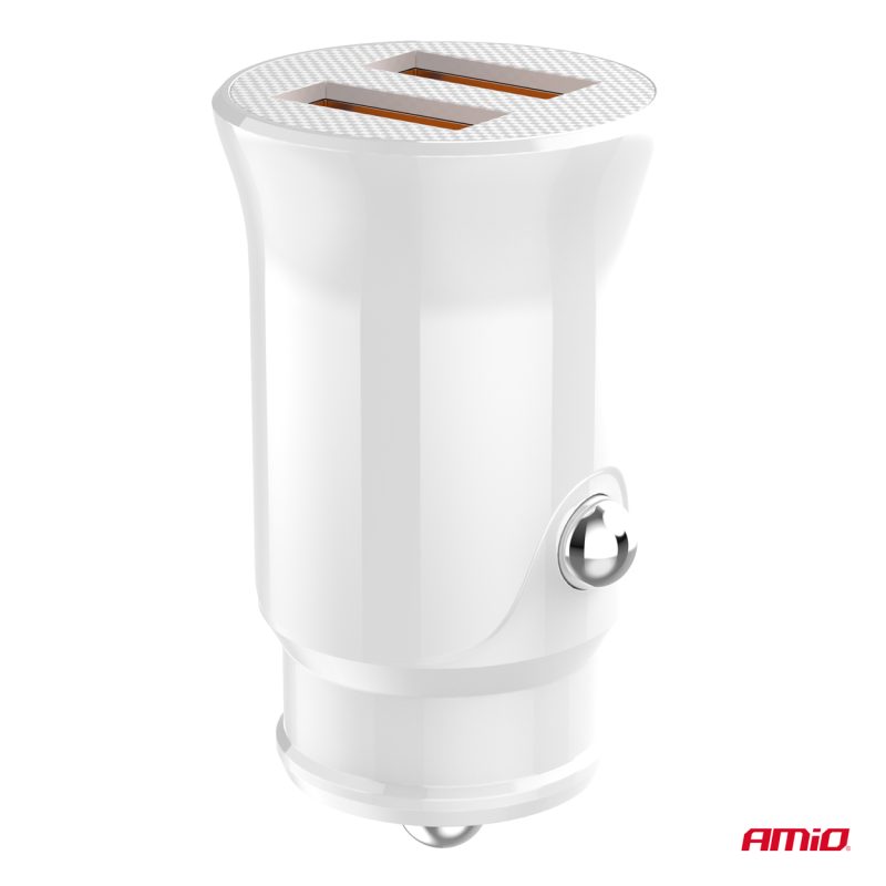 Nabíjačka do auta 2x USB-A 2.1A 12/24V AMiO-03872 – Obrázok 5